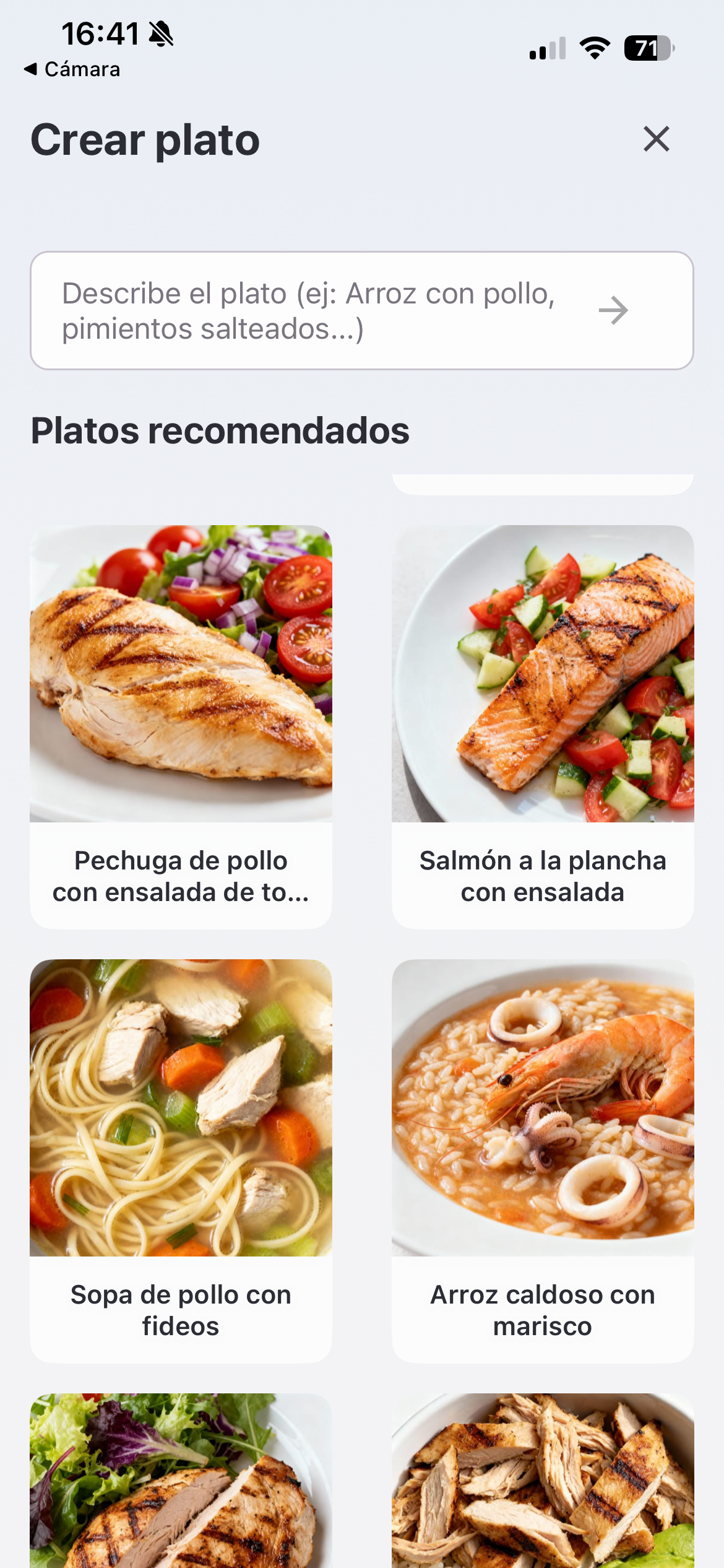 Recomendaciones personalizadas en Mealer